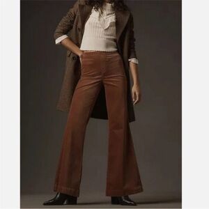 Anthropologie Pilcro velvet pull on flare pants. Size 27.